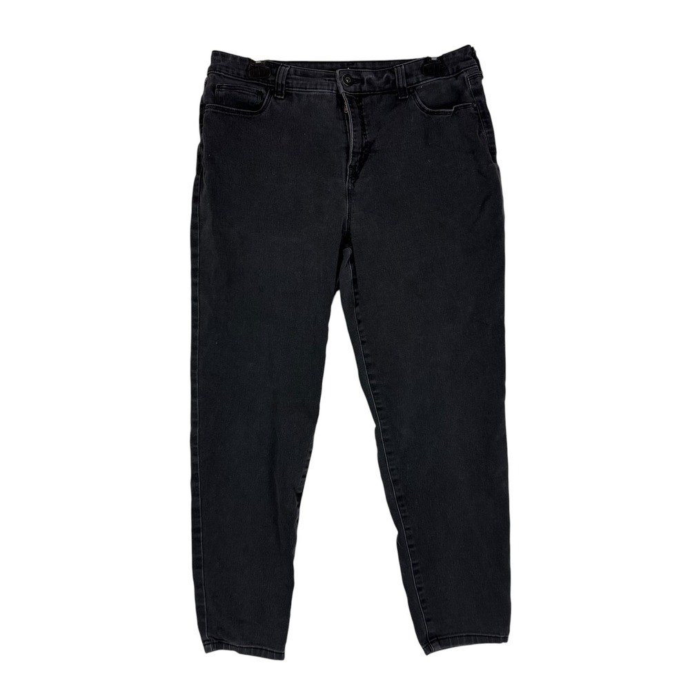 Style&co. Jeans Womens 12P Charcoal Wash High Rise Curvy Skinny Stretch Denim